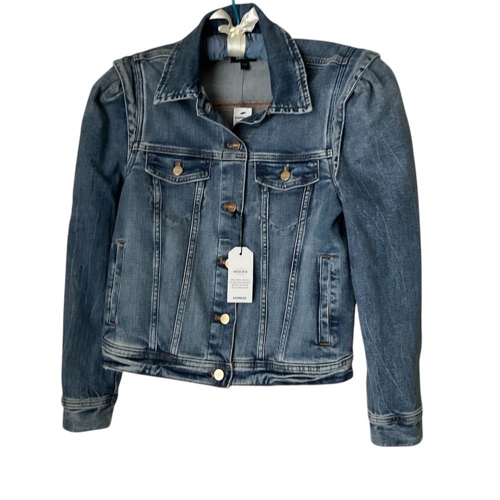 NWT Express Jean Jacket Sz S blue